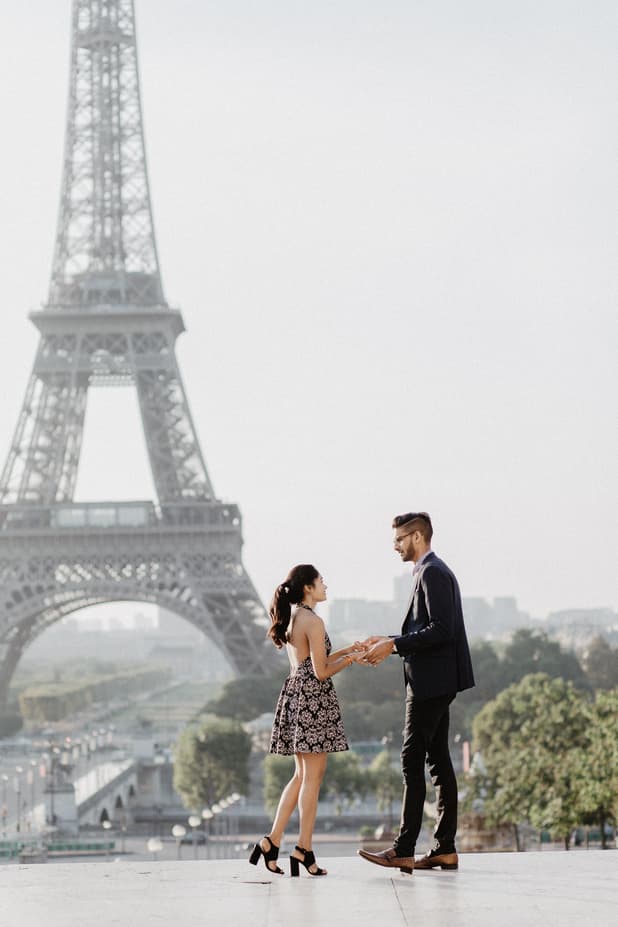 Surprise proposal Paris photographer