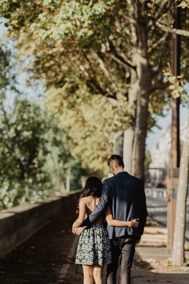 Couple Paris Photography Seine River