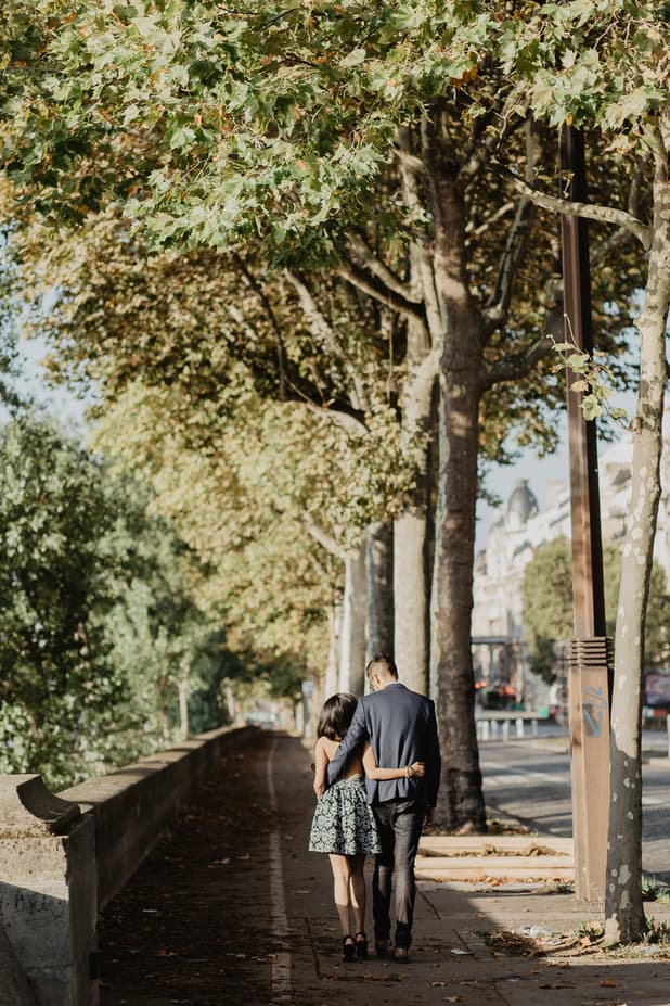 Couple Paris Photography Seine River