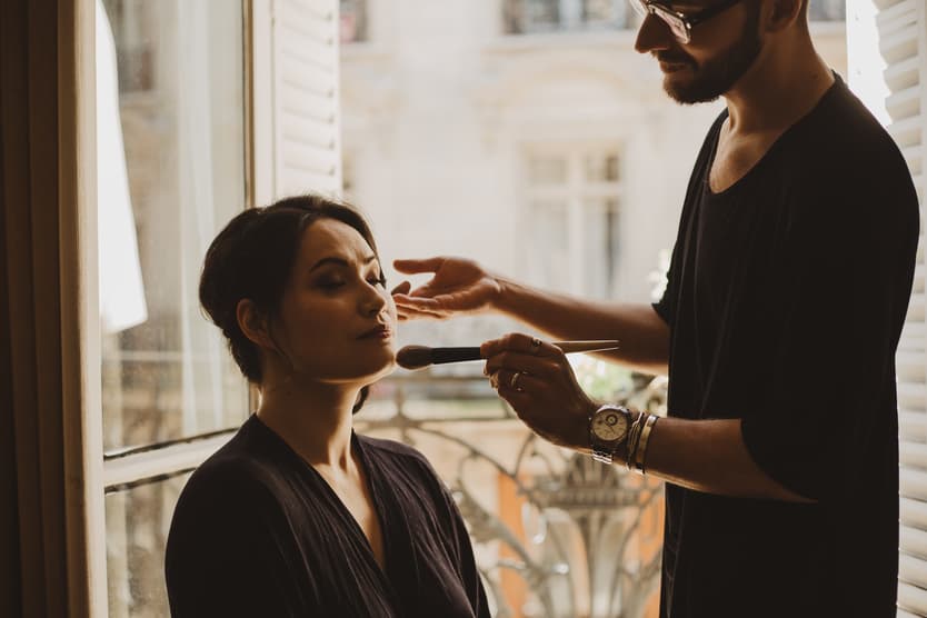 Preparation wedding photo paris