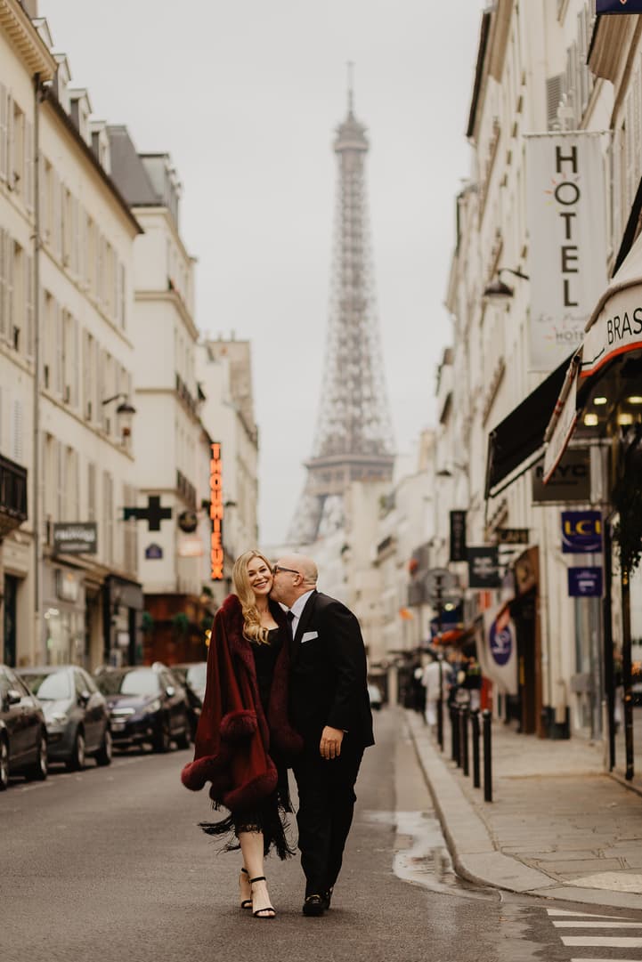 Autumn at Rue Saint Dominique Paris couple photo
