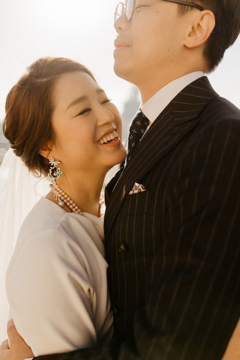 Couple wedding portrait paris eiffel tower