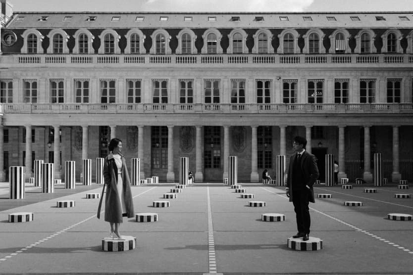 Palais Royal Couple photoshoot