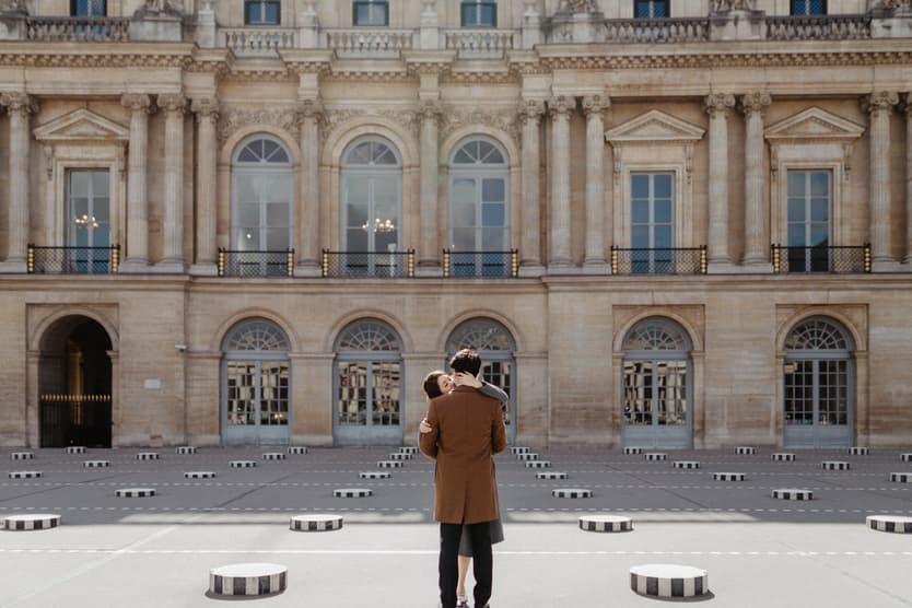 Palais Royal Couple photoshoot
