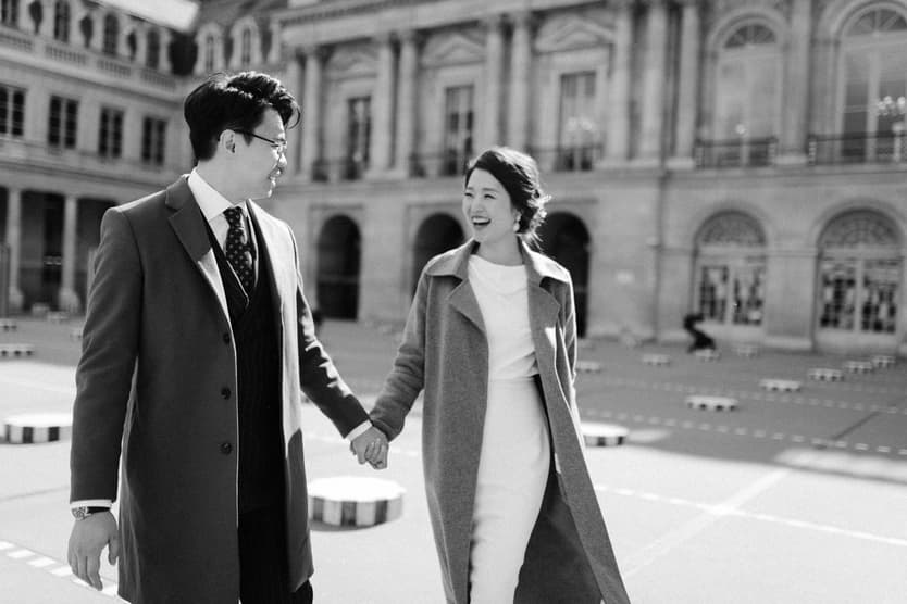 Palais Royal Couple photoshoot