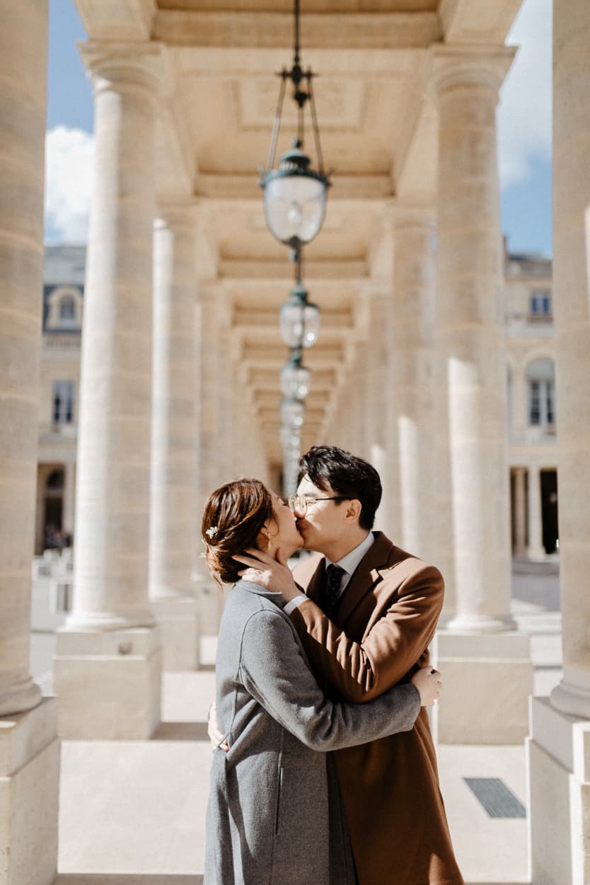 Palais Royal Couple photoshoot paris