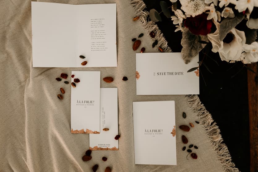Paris elopement stationery