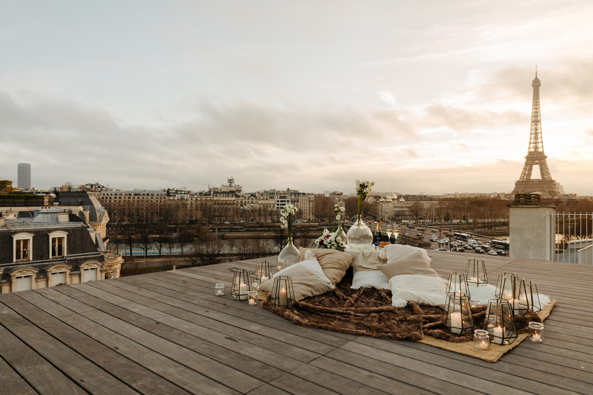 paris wedding rooftop eiffel