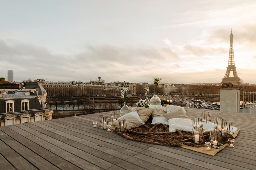paris wedding rooftop eiffel