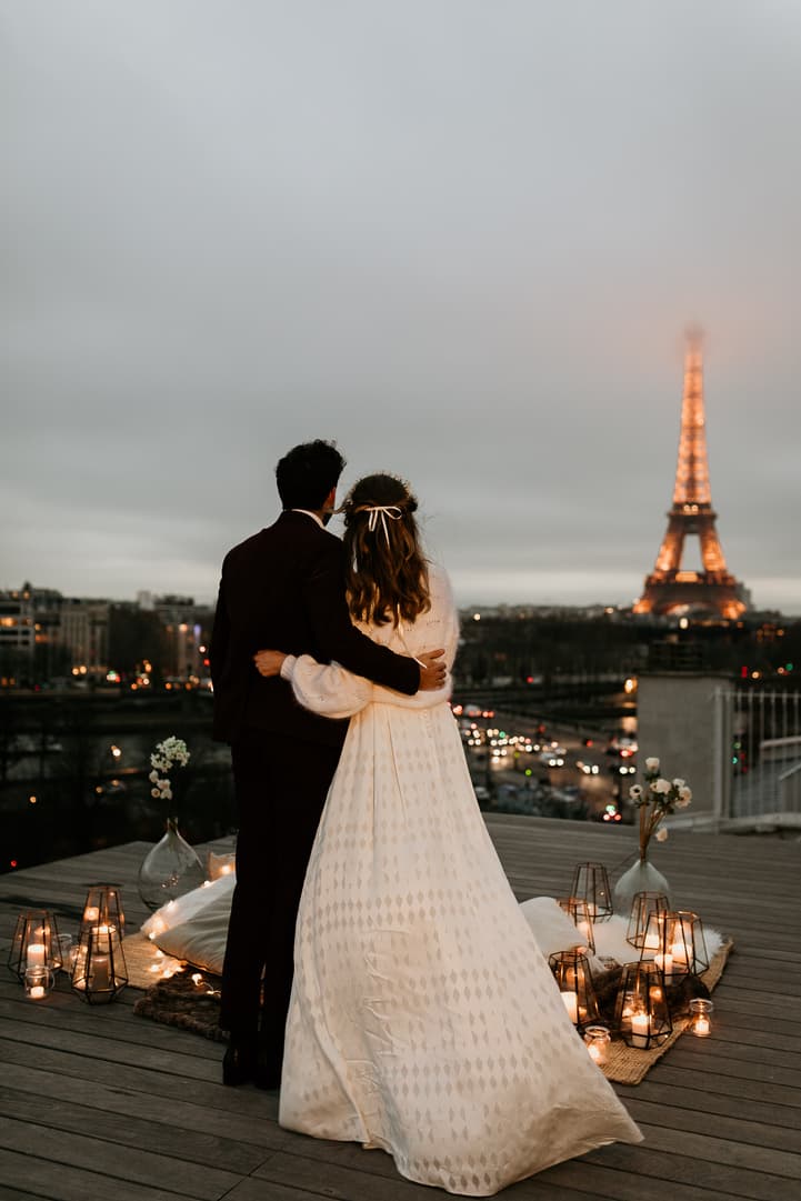 paris wedding eiffel tower