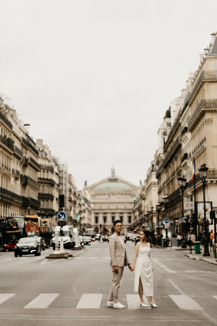 Paris Opera Street Couple Photoshoot
