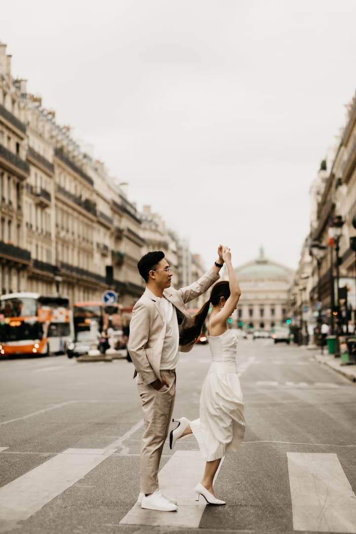Paris Opera Street Couple Photoshoot