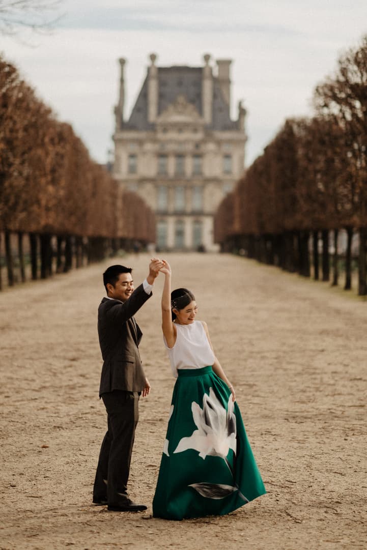 jardin tuileries garden pre wedding photo