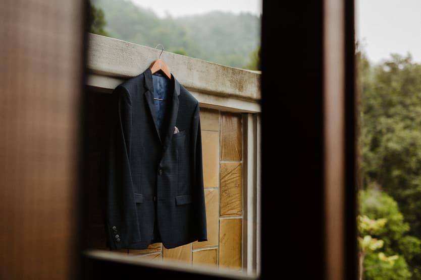 Legacy Yen Tu wedding preparation groom suit