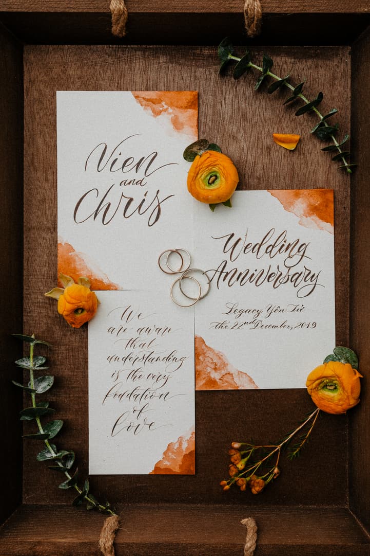 Legacy Yen Tu wedding anniversary invitation