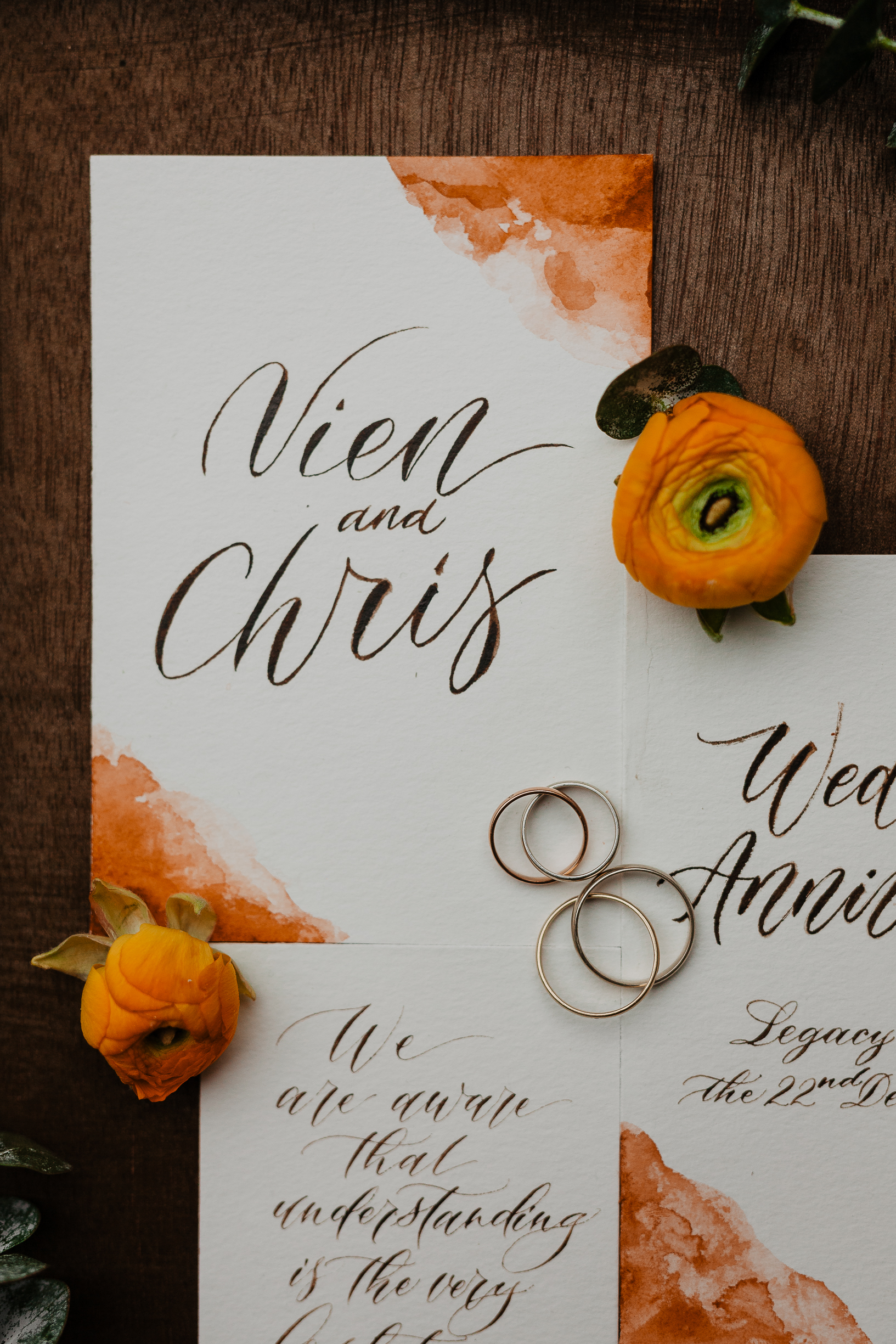 Legacy Yen Tu wedding invitation