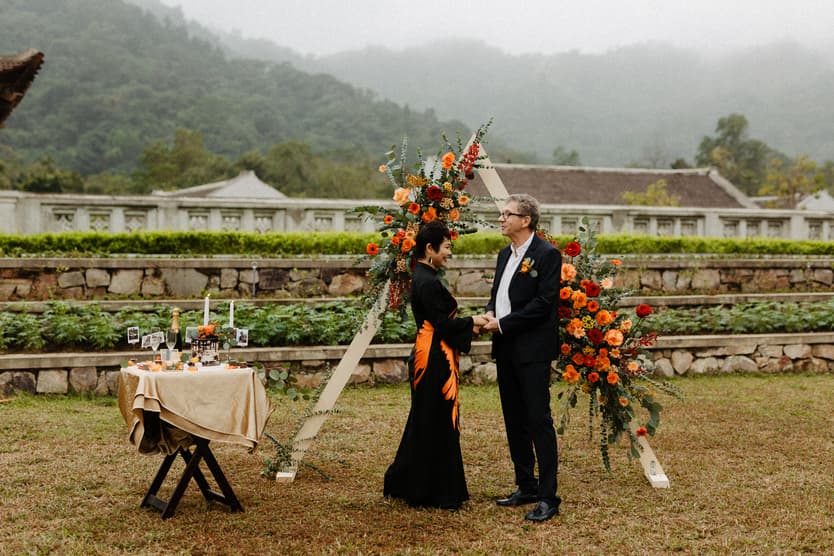Ceremony Legacy Yen Tu wedding elopement vietnam