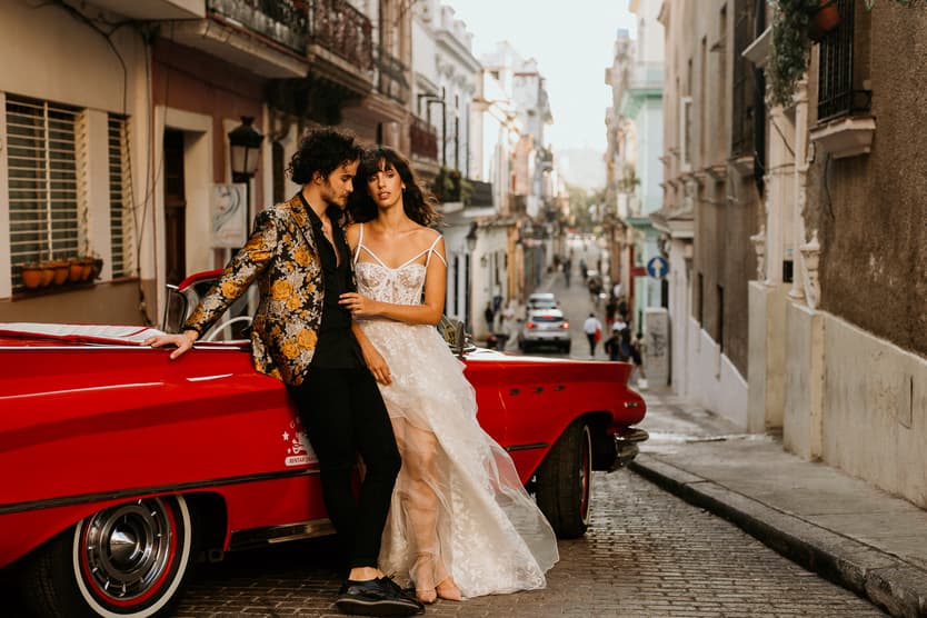 Havana Cuba wedding photographer vintage car
