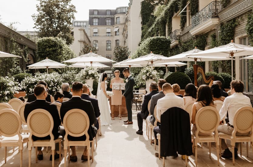 luxury intimate wedding at hotel ritz paris