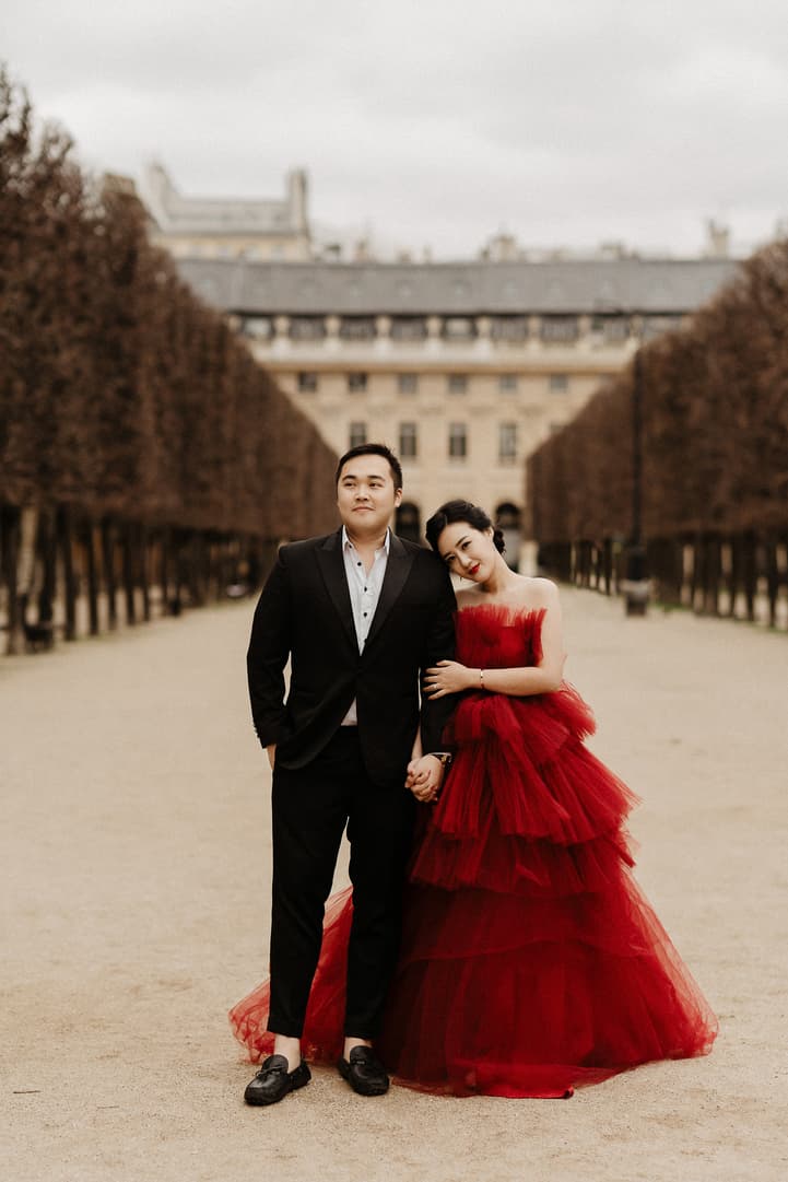 red wedding dress paris