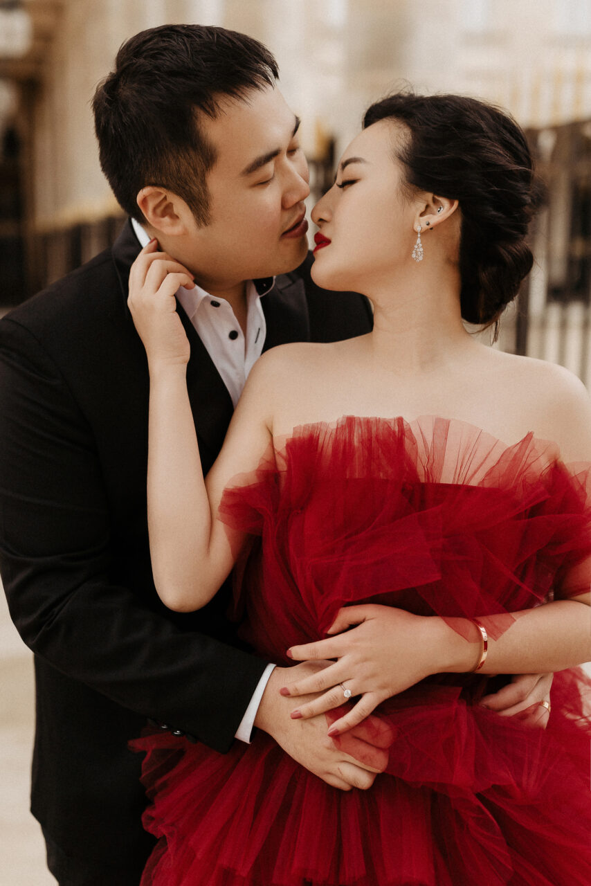 red wedding dress paris