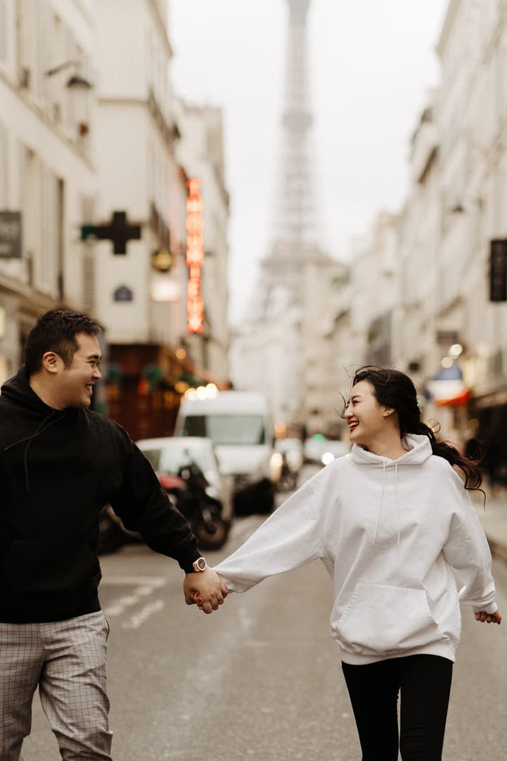 Paris asian engagement photographer