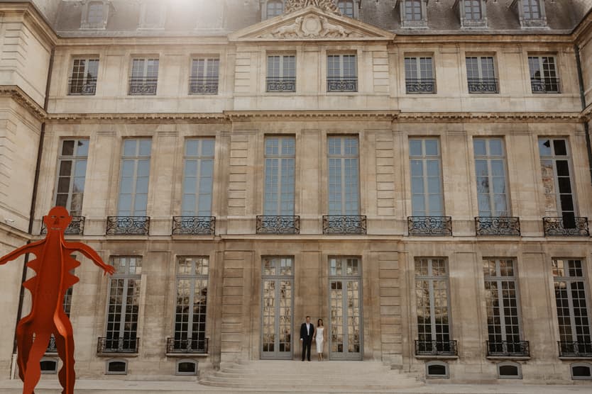 Paris elopement photographer picasso museum