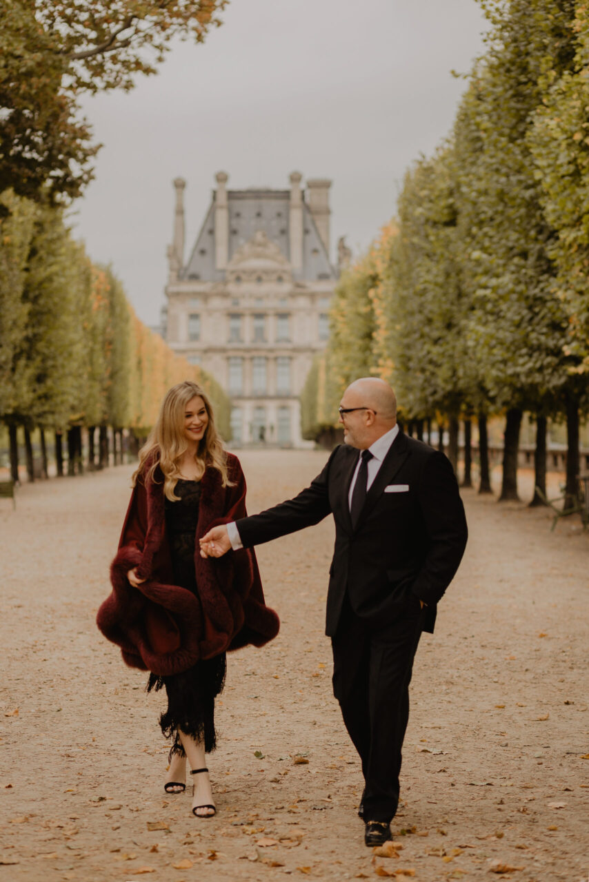 paris engagement photographer winter luxury