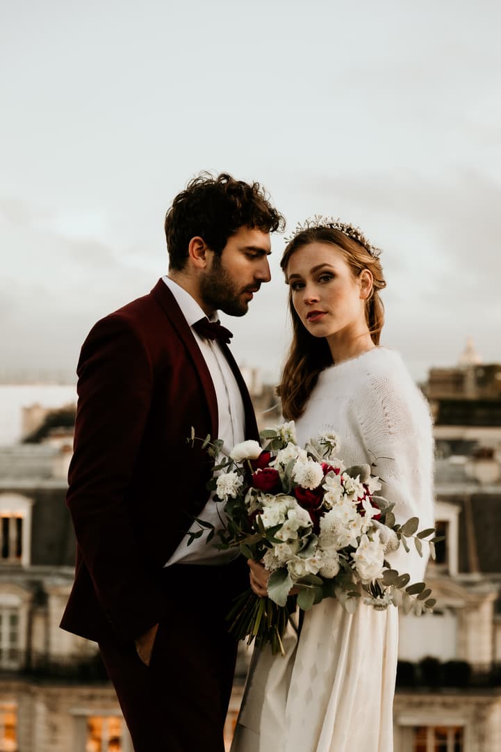 Paris Elopement rooftop
