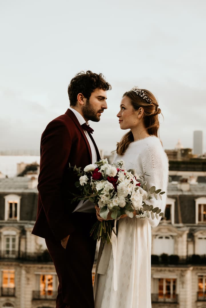 Paris Elopement rooftop