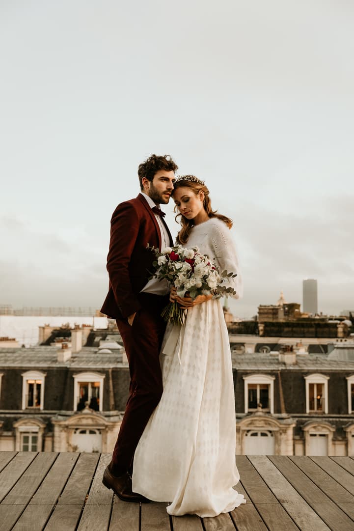 Paris Elopement rooftop