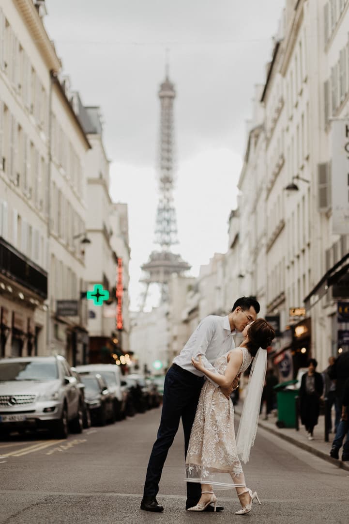 Best locations for Paris pre-wedding photos Eiffel tower