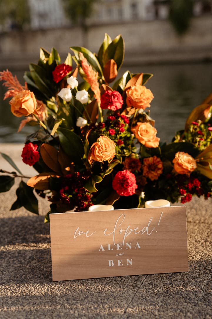 We eloped board elopement ceremony paris