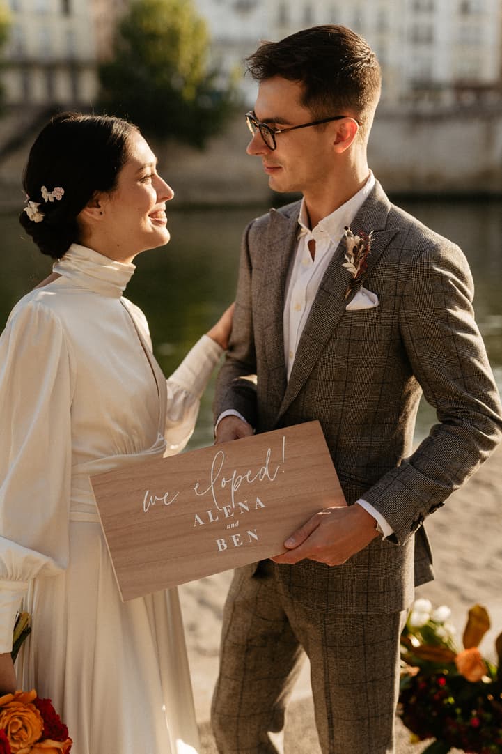 We eloped wooden board