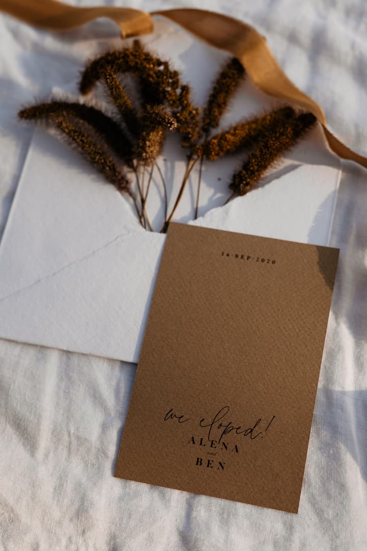 Stationery paris wedding elopement