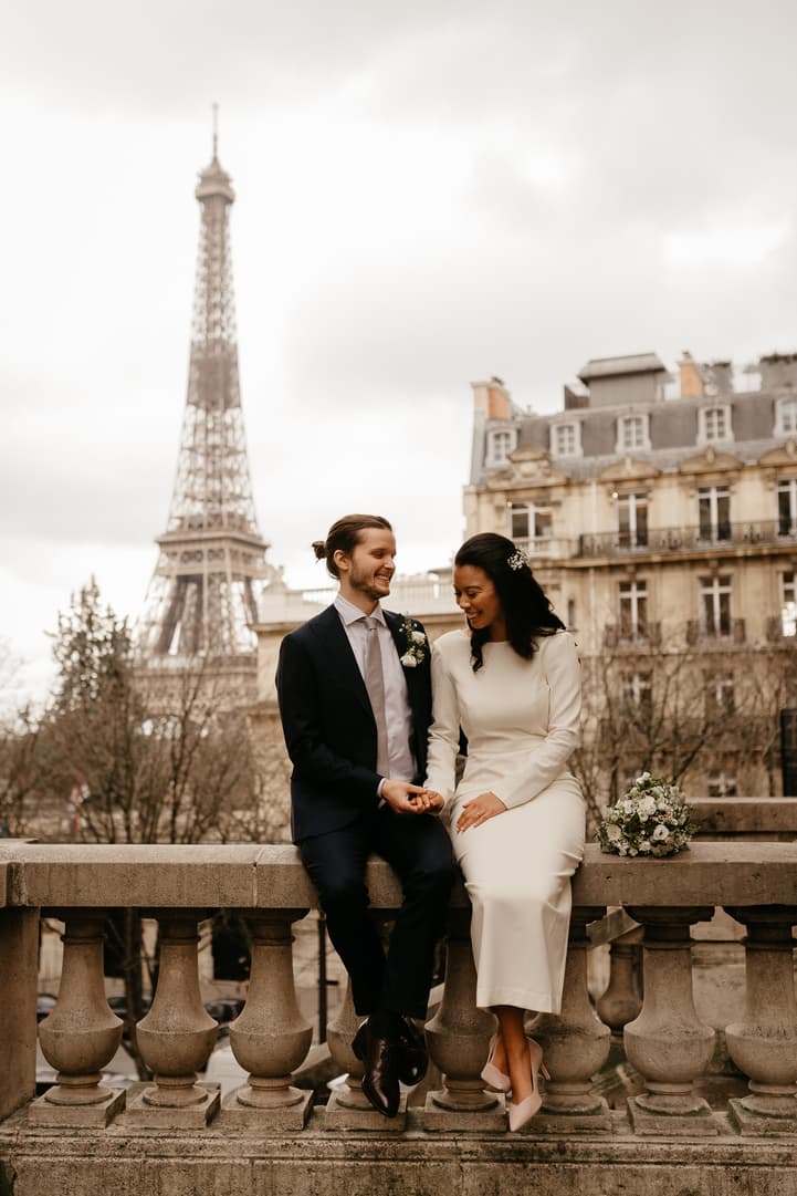 interracial couple wedding paris