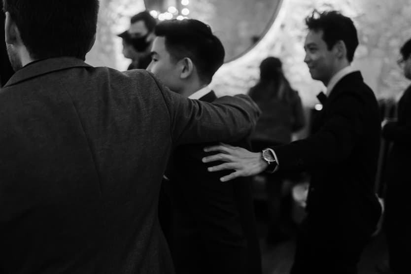 touching wedding moment
