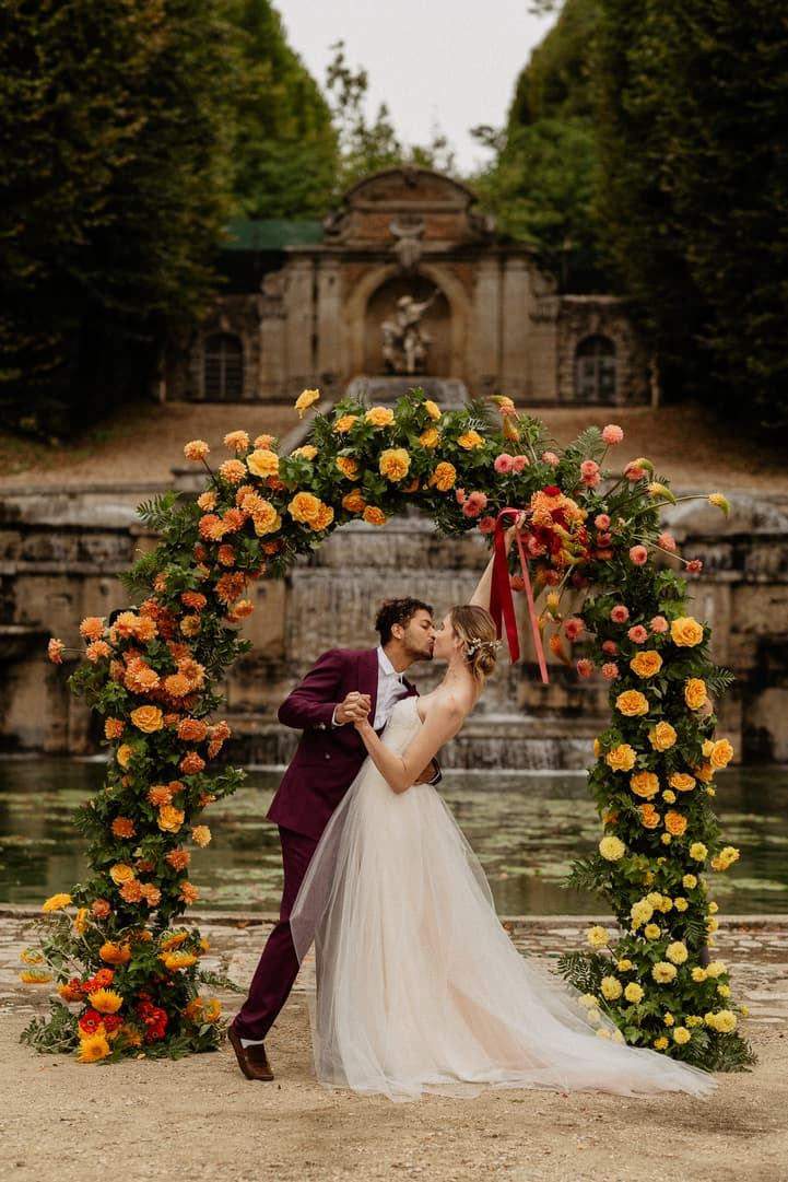 Colorful Elopement citrus wedding ideas