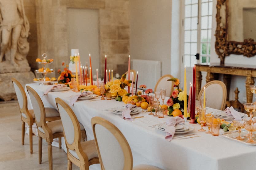 Colorful Elopement citrus wedding ideas
