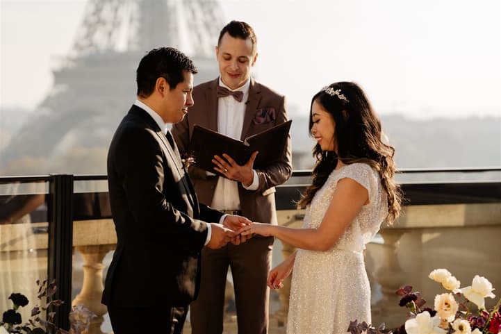 Wedding Elopement Ceremony at Shangri-La Paris Hotel