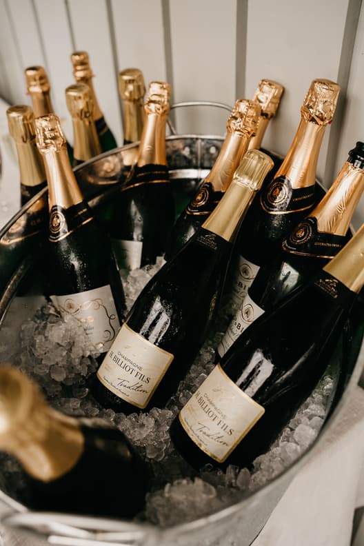 Simple and chic cocktails and tapas before wedding reception