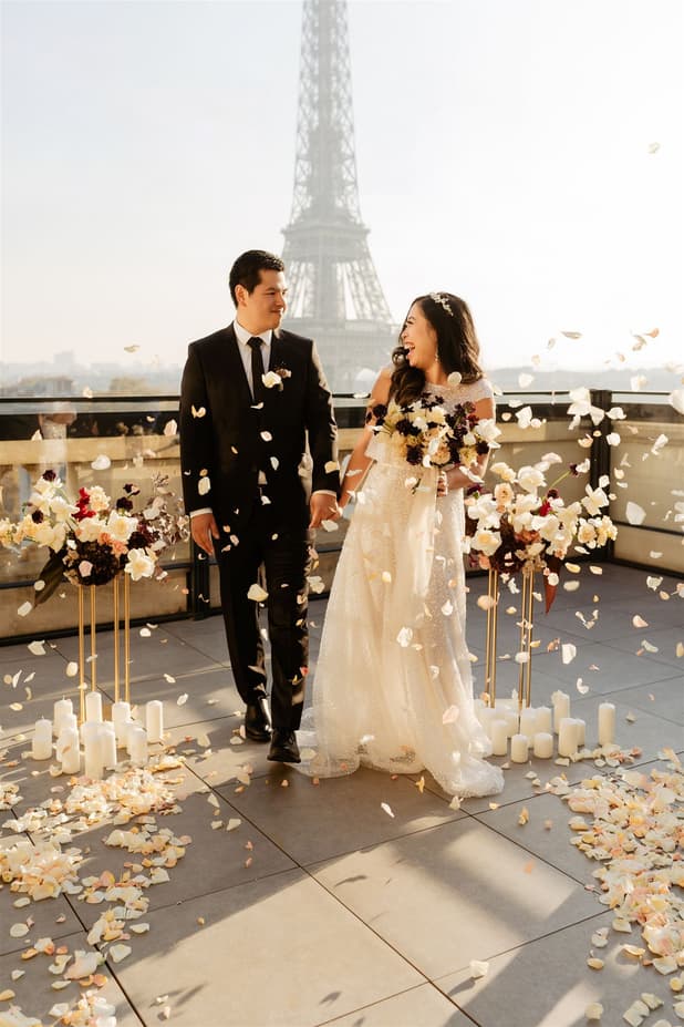 Wedding Elopement Ceremony at Shangri-La Paris Hotel