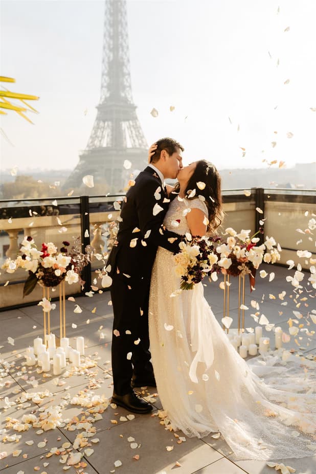 Wedding Elopement Ceremony at Shangri-La Paris Hotel