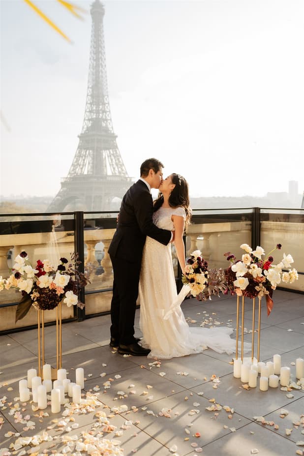 Wedding Elopement Ceremony at Shangri-La Paris Hotel