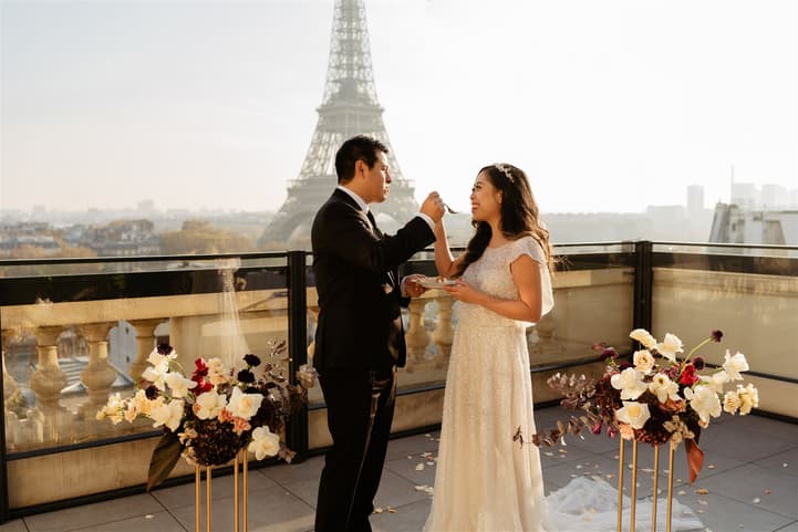 Wedding Elopement Ceremony at Shangri-La Paris Hotel