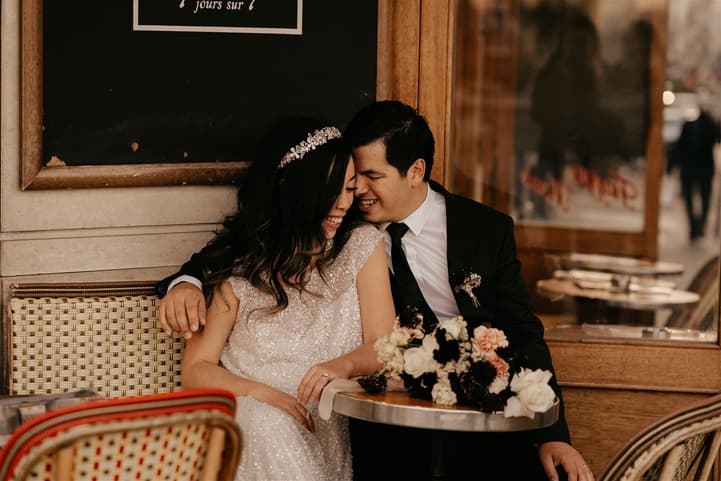 Parisian Café Wedding Shoot