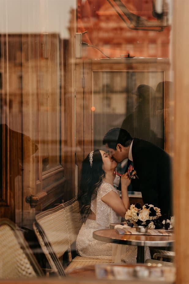 Parisian Café Wedding Shoot
