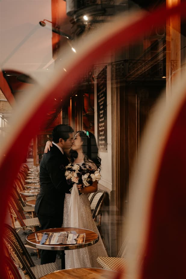 Parisian Café Wedding Shoot