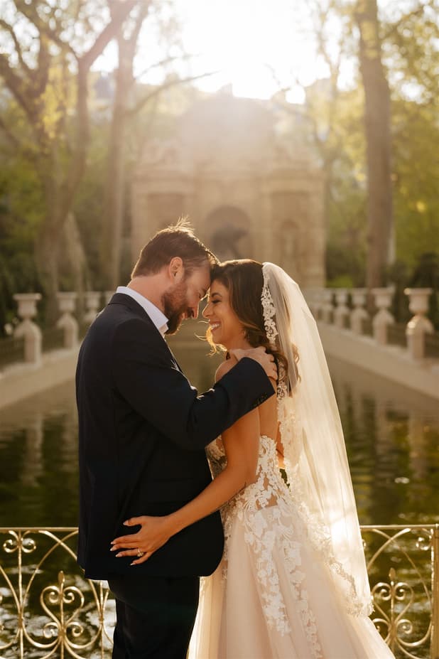 Luxembourg garden elopement couple + Embroidered dress