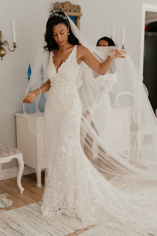 Bride Wedding Preparations with her Bridesmaid